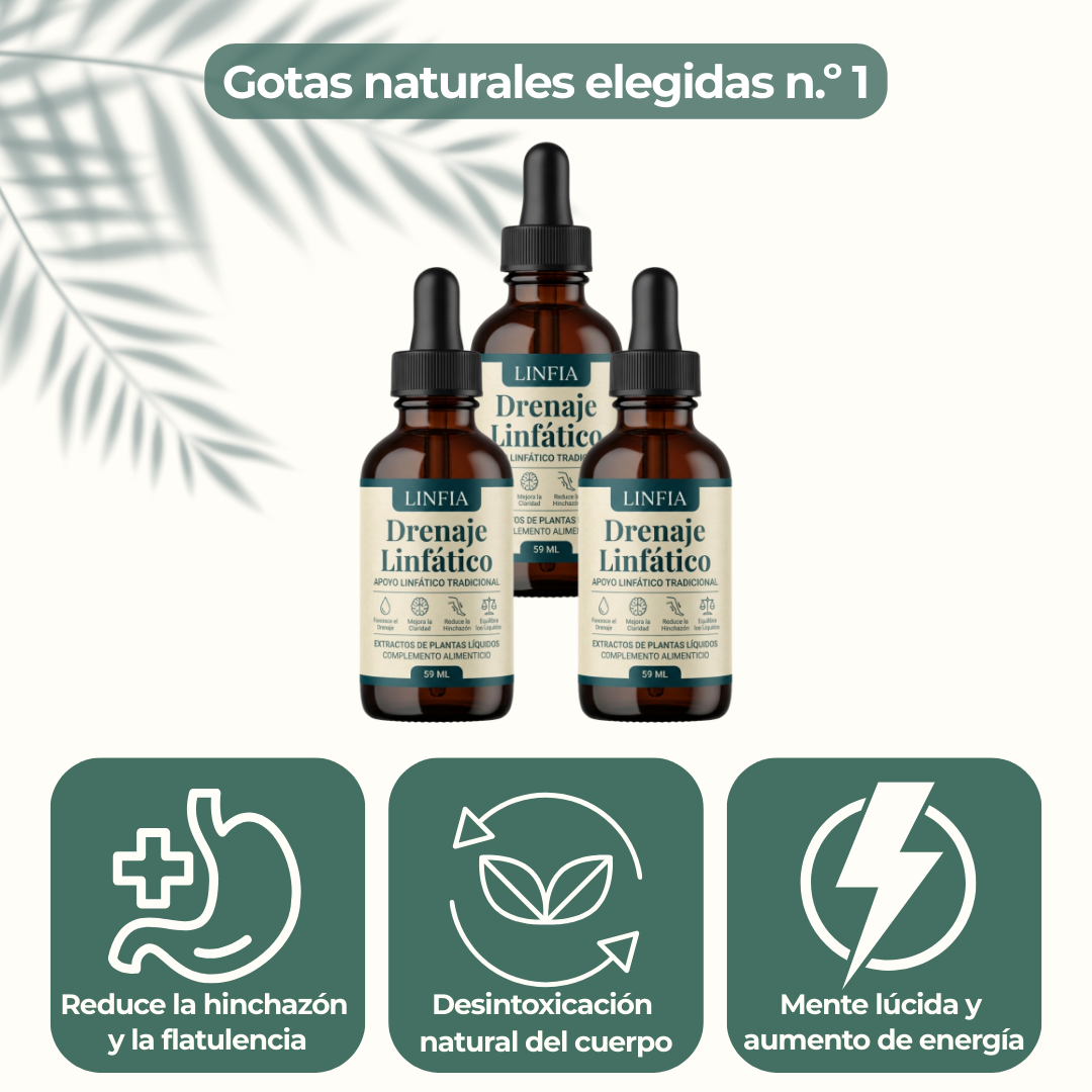 Gotas de bienestar para el drenaje linfático