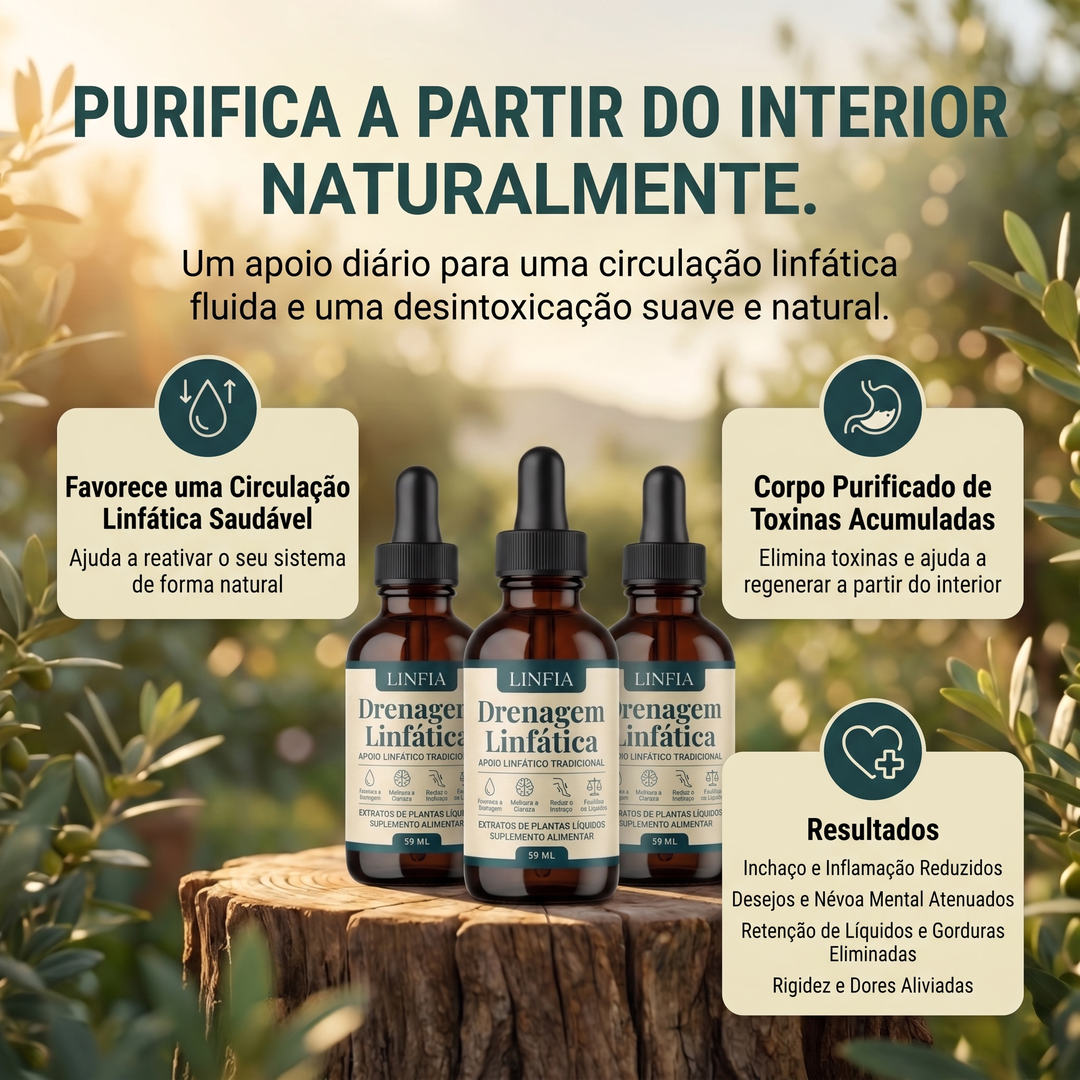 Gotas de drenagem linfática LINFIA