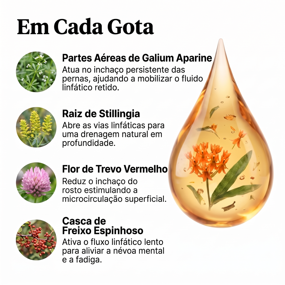 Gotas de drenagem linfática LINFIA
