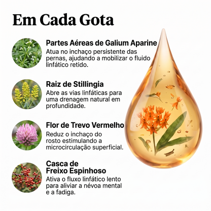 Gotas de drenagem linfática LINFIA